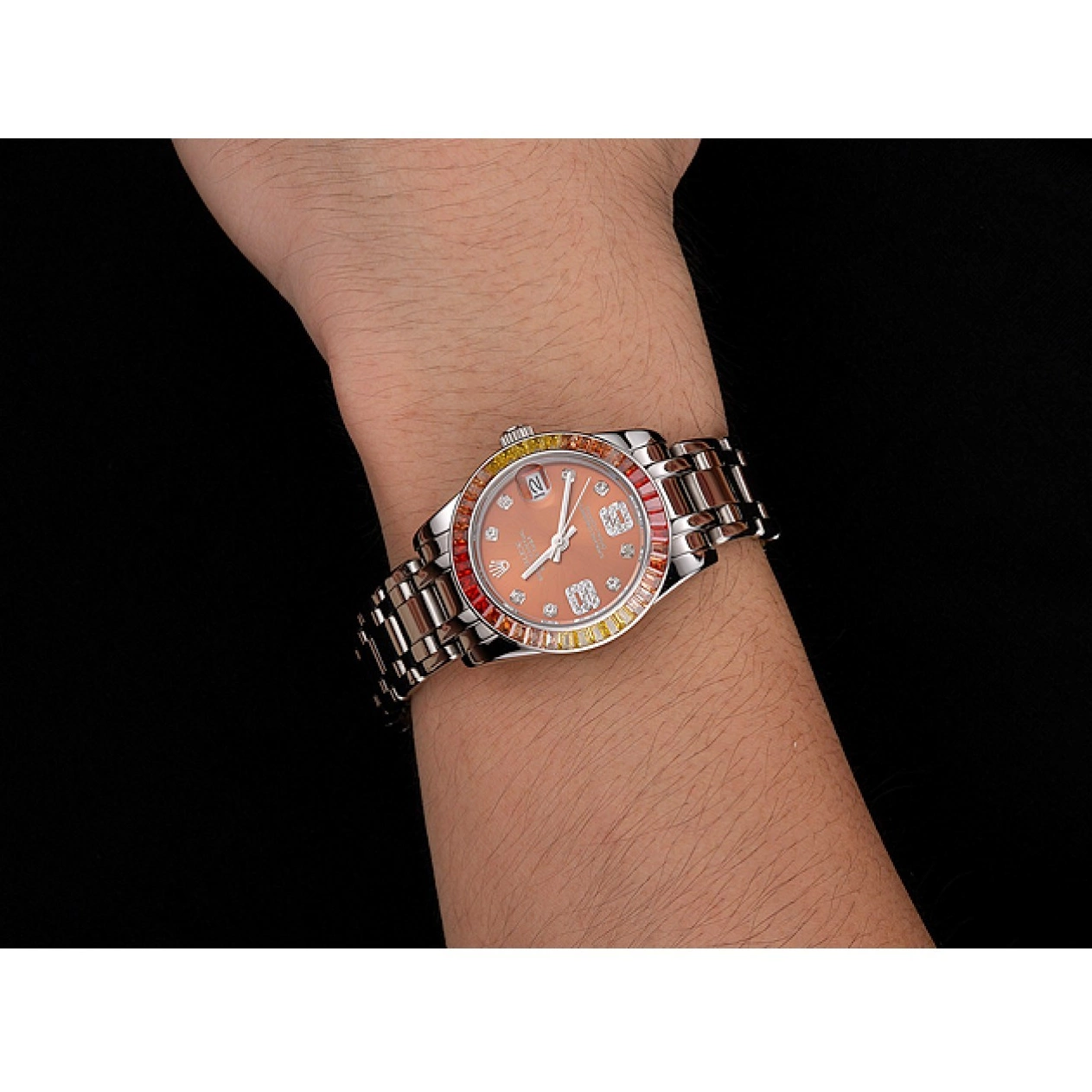 AAA Replica Watches Rolex Case Dial 39 Cognac Pearlmaster Datejust Stainless And Steel Bracelet 0727